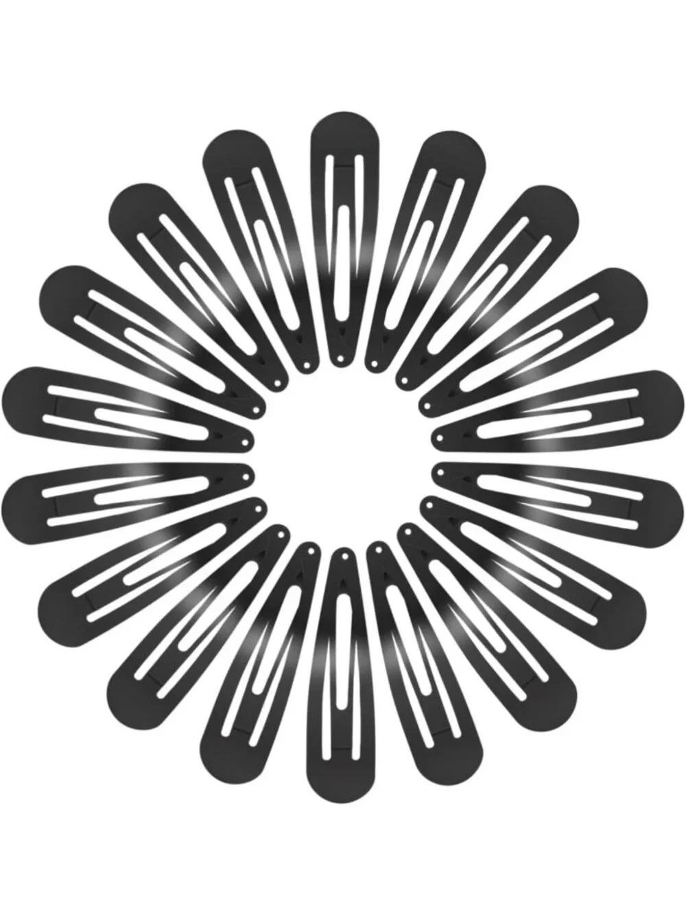 30 Pcs Big Snap Hair Clips - 3.1 Inch Barrettes for All Hair Types (Black)